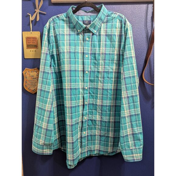 George Classic Fit Plaid Button Up - Picture 1 of 4